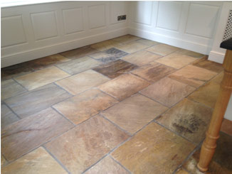 stone floor after cleaning